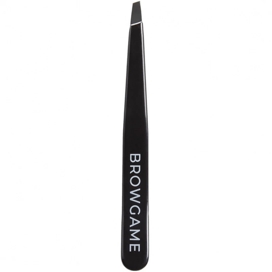 Browgame Cosmetic Tweezer Slanted Black & White