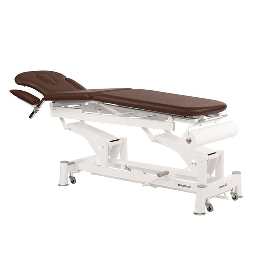 Hydraulisk massagebänk – 4-delad med hjul – Central vikning - Utan armstöd
