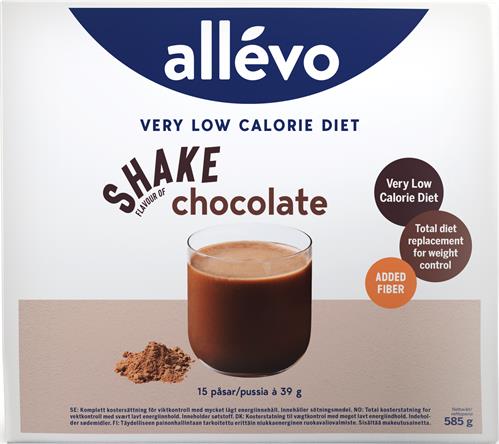 Allévo Shake Choklad VLCD, 15 st