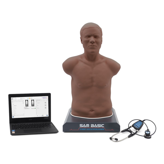 SAM Basic med laptop, mörk hy