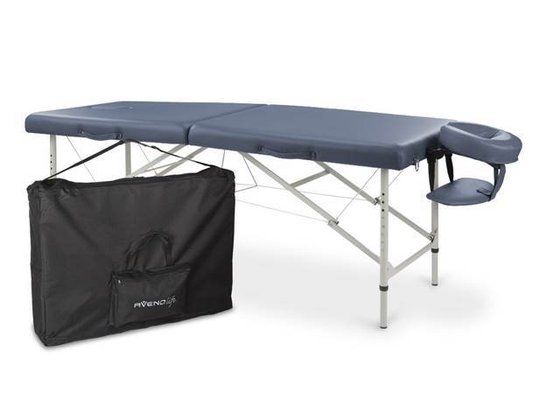 Bärbar massagebänk i aluminium – VERONA - Blå