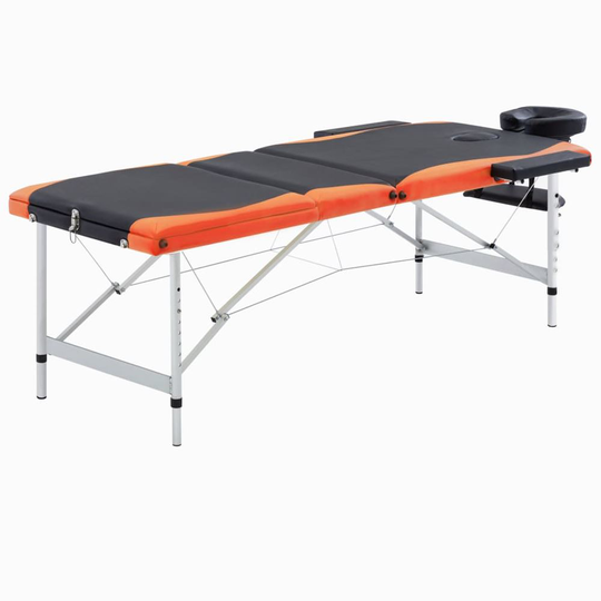 vidaXL Hopfällbar massagebänk 3 sektioner aluminium