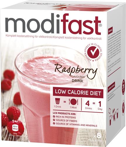Modifast pulver hallon, 8 st