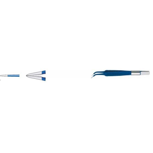 Diatermi bipolär pincett - 0,5mm böjd 10,5cm