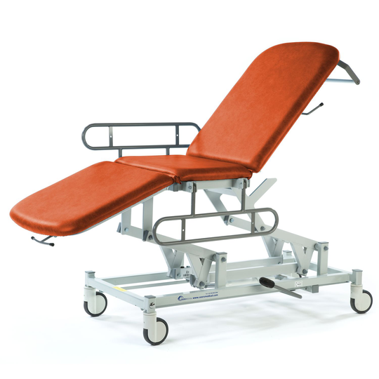 Medicare – 3-delad mobil behandlingsbänk - Hydraulisk - Centrallås - Hydraulisk