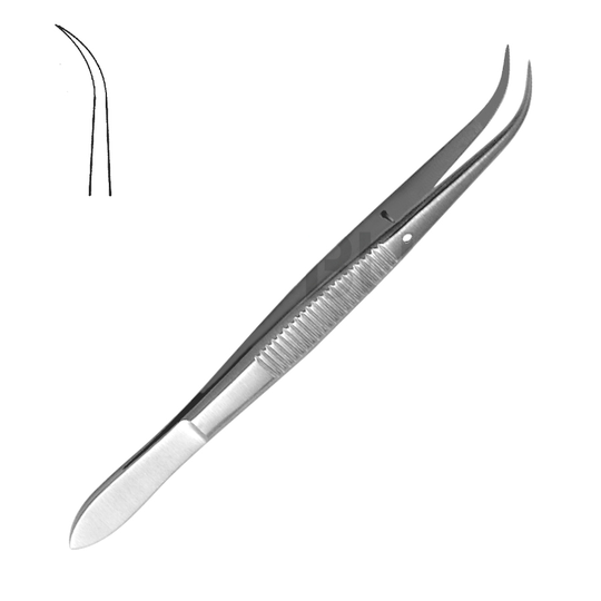 Flispincett med stift - Slät / utan klor - Böjd 8,0cm