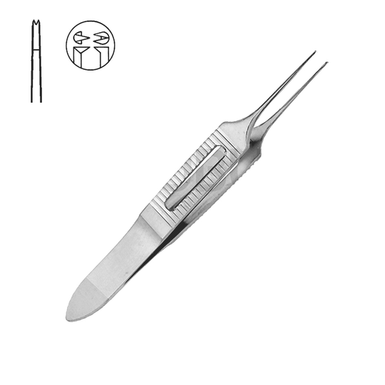 Bonn Suturpincett 0,12mm 1x2 Tänder 10,0cm