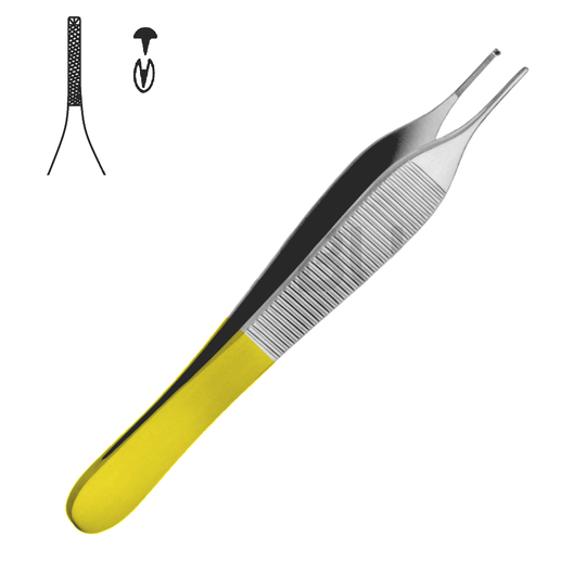 Adson Pincett käke med 1,5 +-- 0,2 - Hårdmetall - 1x2 Tänder 12,0cm