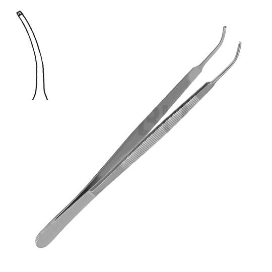 Graefe Irispincett Böjd 1x2 Tänder 1,0mm 7,0cm