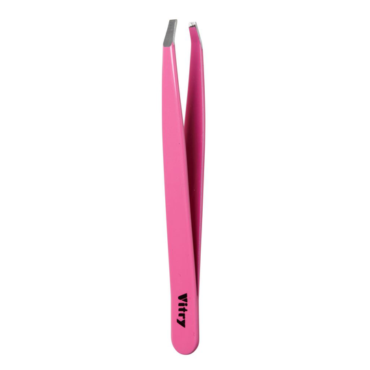 Vitry Professional Tweezer Crab Ends Stainless Steel Pink 1 st