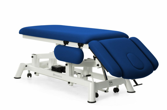 Elektrisk massagebänk för osteopati – 2-delad med 4 armstöd och hjul – TwinPillar - 185 x 70 cm