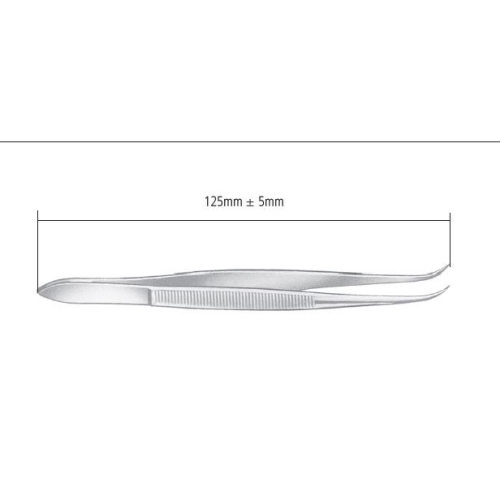 Pincett rund böjd - 13cm