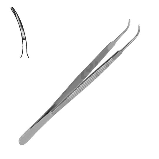 Graefe Irispincett Böjd - Sågtandad 0,7mm 7,0cm