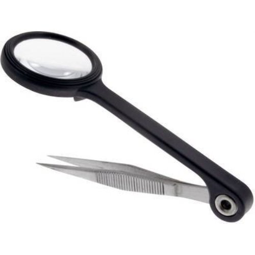 Pincett m förstoringsglas PZ80 - luppdiamet 25mm, 8x förstoring