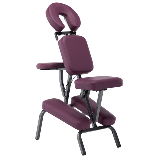 vidaXL Massagestol konstläder vinröd 122x81x48cm