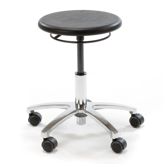 Rund Laboratoriestol - PU (Standard)
