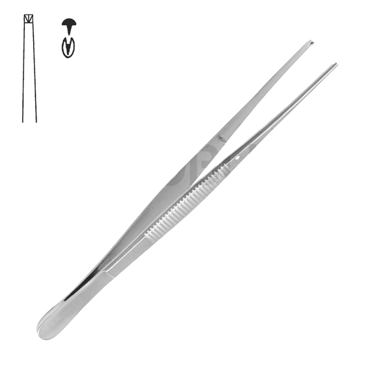 Semken Pincett Rak 1 x 2 Tänder 15,0cm