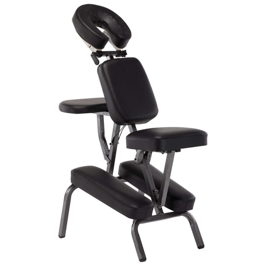 vidaXL Massagestol konstläder svart 122x81x48 cm