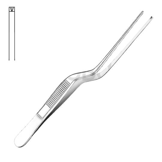 Gruenwald Pincett för nästamponader 1x2 Tänder 20,0cm