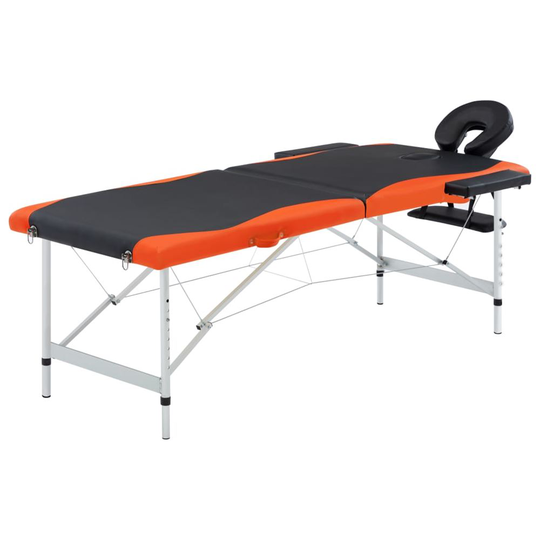 vidaXL Hopfällbar massagebänk 2 sektioner aluminium