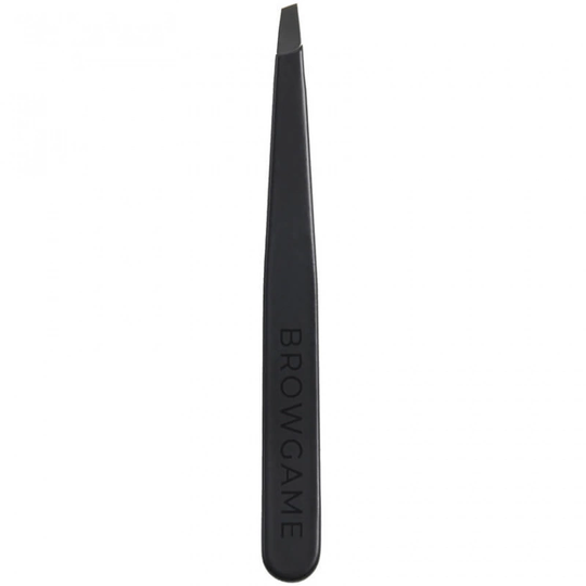 Browgame Cosmetic Signature Tweezer Slanted - Soft Touch - Blackout