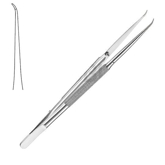 Suturpincett 0,3mm Böjd 18,0cm