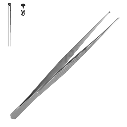 Pincett för finkirurgi Rak 1x2 Tänder 13,0cm