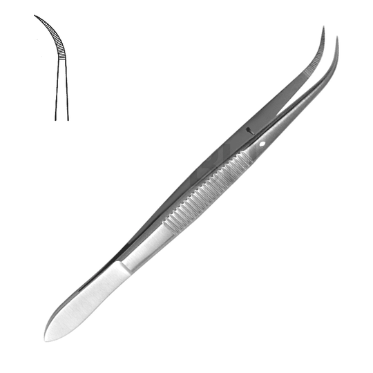 Flispincett med stift - Sågtandad - Böjd 11,5cm