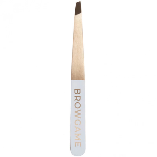 Browgame Cosmetic Prestige Tweezer Slanted Rosé Gold